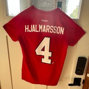 Red Reebok Chicago Blackhawks T-shirt jersey size S